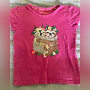 Mini Boden Pink Sloth Embrace Tee